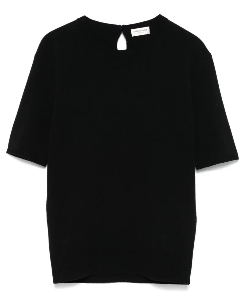 Saint Laurent T-Shirt aus Wolle - Schwarz Schwarz