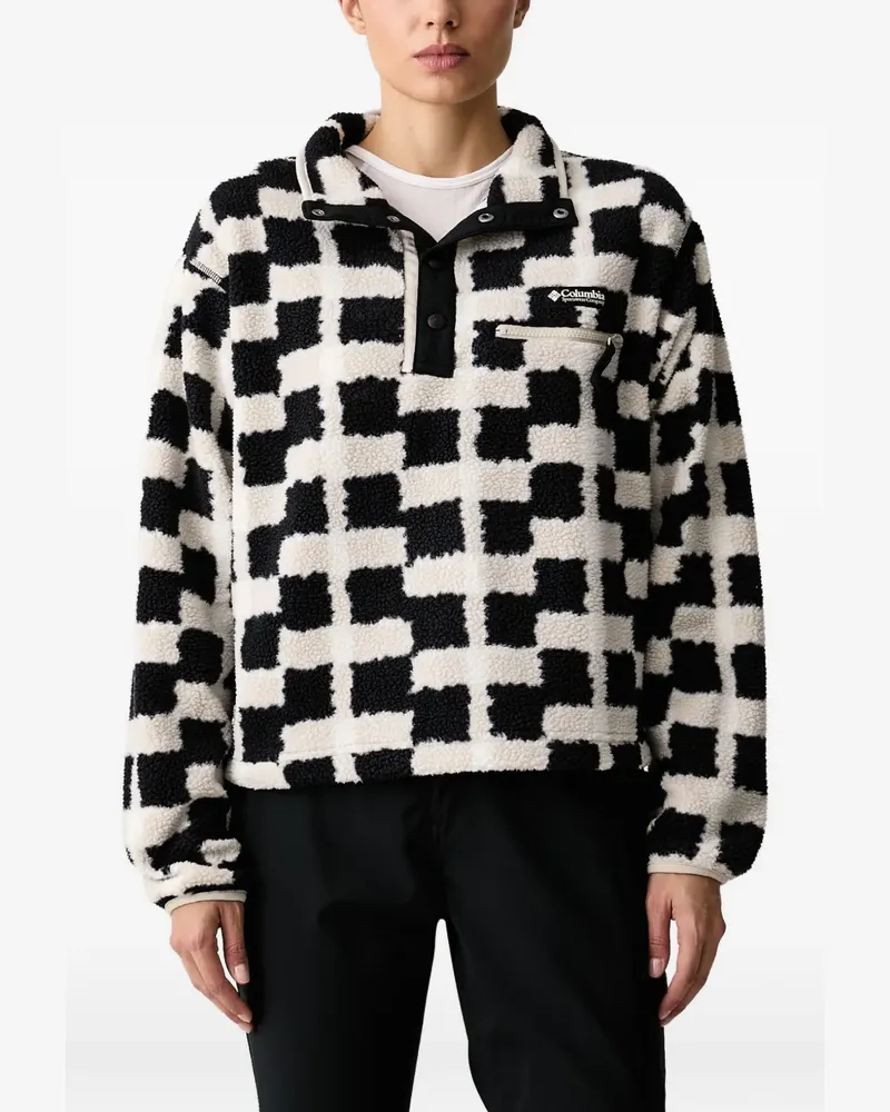 Columbia Sportswear Company Karierter Helvetia II Fleecepullover - Weiß Weiß