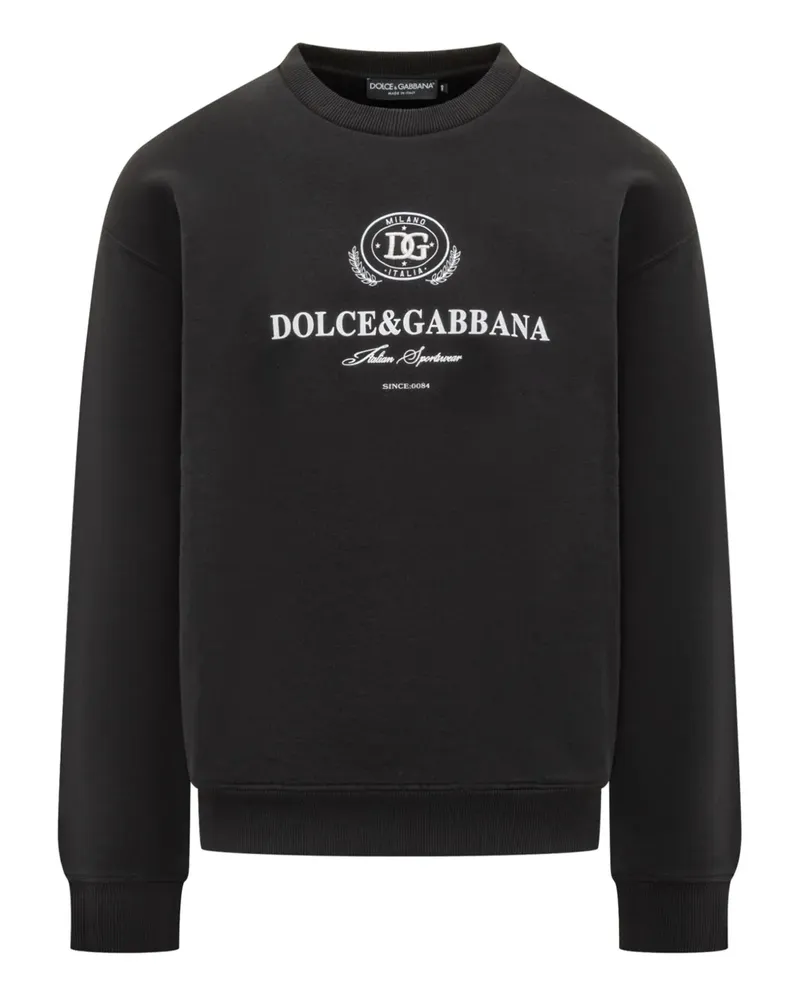 Dolce & Gabbana Sweatshirt mit Logo-Stickerei - Schwarz Schwarz