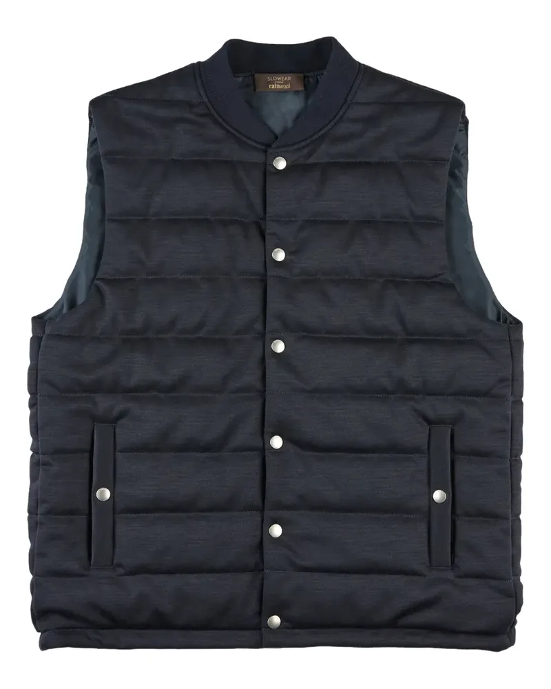 Slowear Weste mit eingefassten Taschen - Blau Blau