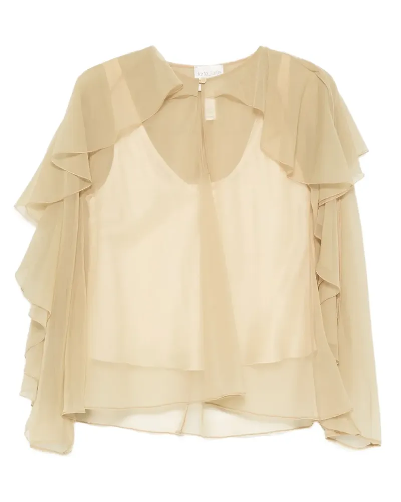 forte_forte Bluse mit Rüschen - Nude Nude