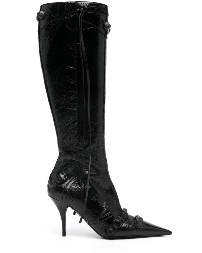 Balenciaga Cagole Stiefel 90mm - Schwarz Schwarz