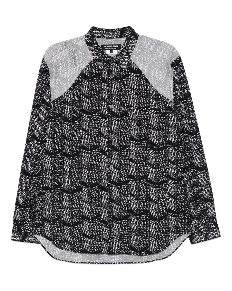 Comme des Garçons Gestreiftes Hemd - Schwarz Schwarz