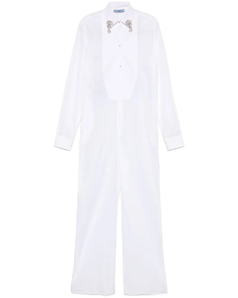 Prada Batiste Jumpsuit - Weiß Weiß