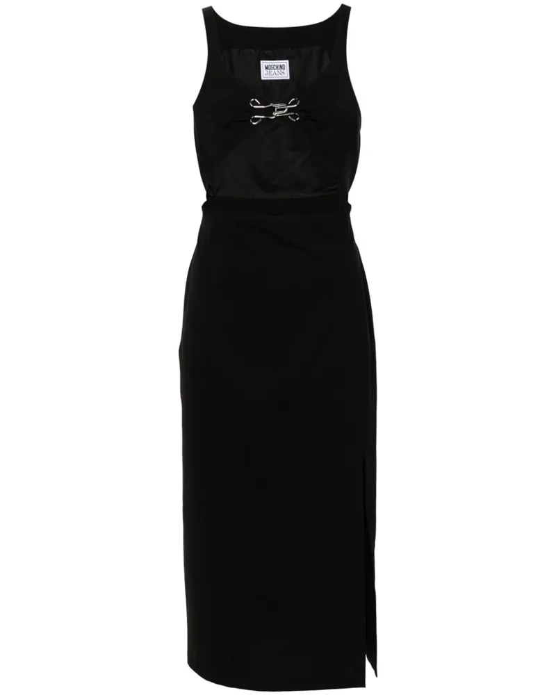 Moschino Midikleid mit Hakenverschluss - Schwarz Schwarz