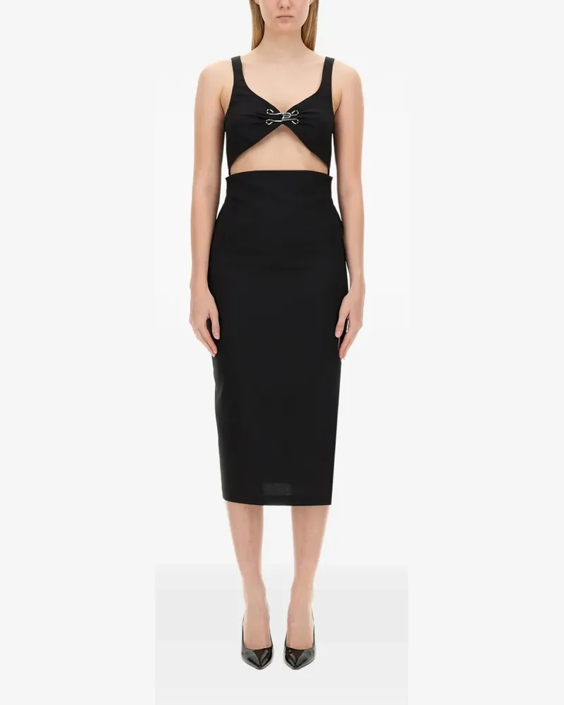 Moschino Midikleid mit Hakenverschluss - Schwarz Schwarz