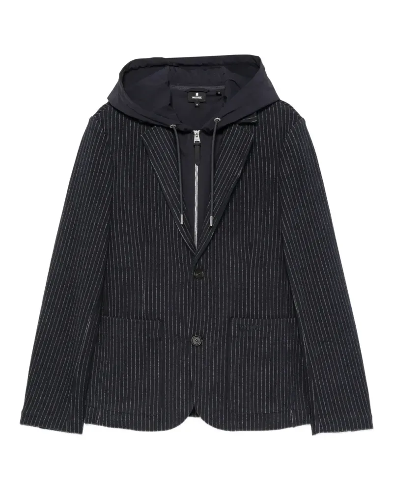 Mackage pinstriped hooded blazer - Blau Blau