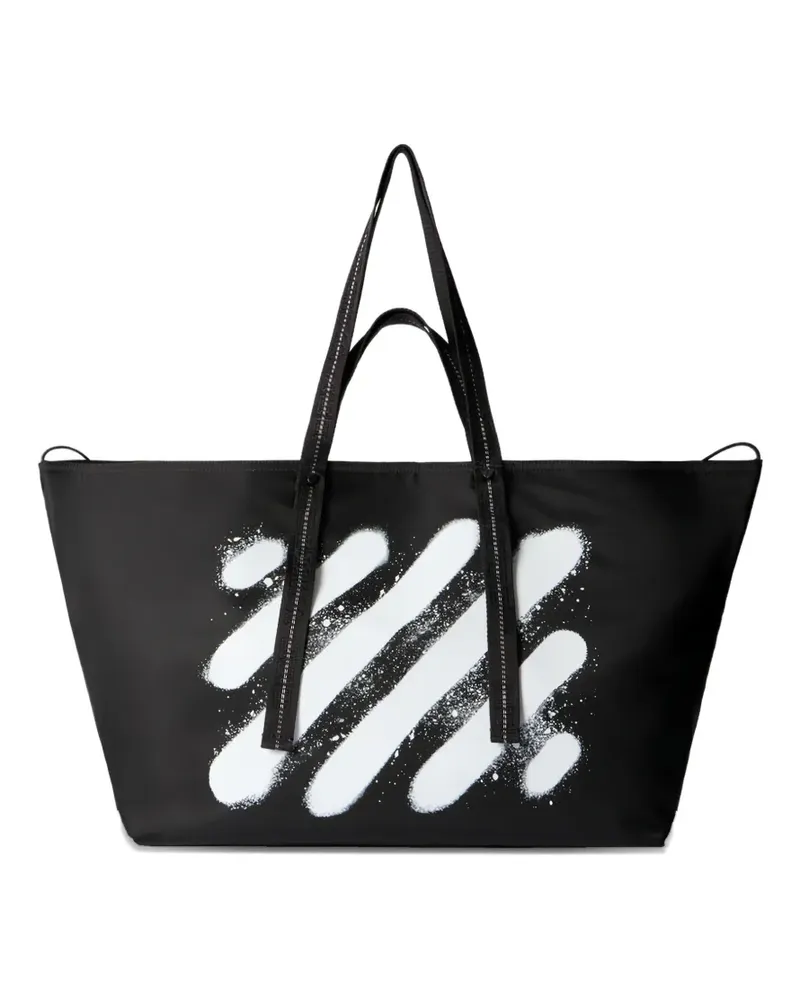 OFF-WHITE Diagonal Spray Day Tote Bag - Schwarz Schwarz
