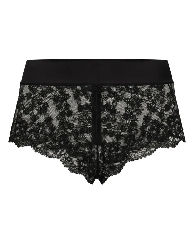 Dolce & Gabbana Slip mit floraler Spitze - Schwarz Schwarz