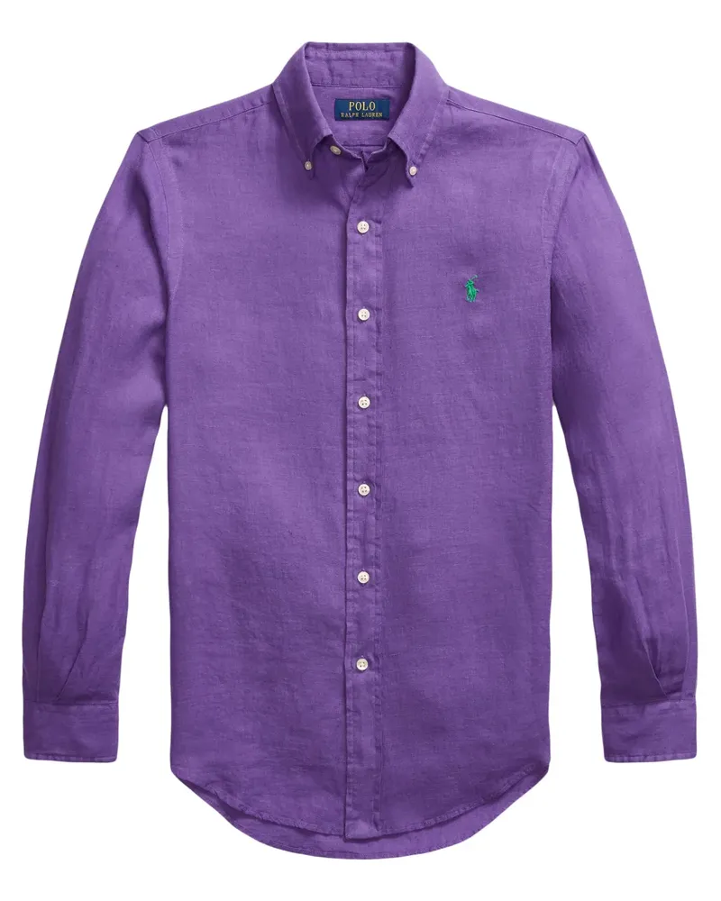 Ralph Lauren Hemd mit Polo Pony-Stickerei - Violett Violett