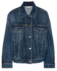 Stella McCartney Jeansjacke mit Spitzendetail Blau