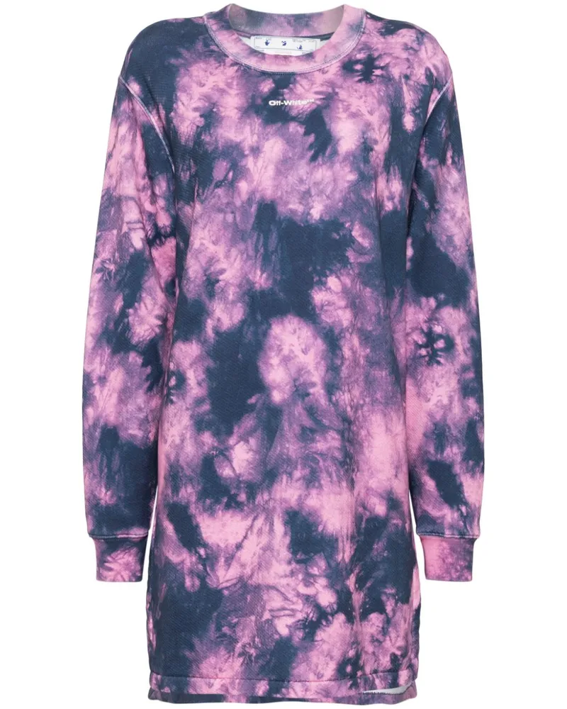 OFF-WHITE Sweatshirtkleid mit Batikmuster - Rosa Rosa