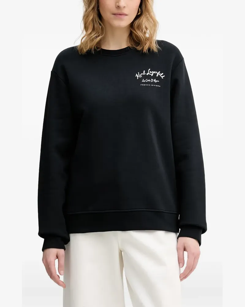 Karl Lagerfeld logo-print sweatshirt - Schwarz Schwarz
