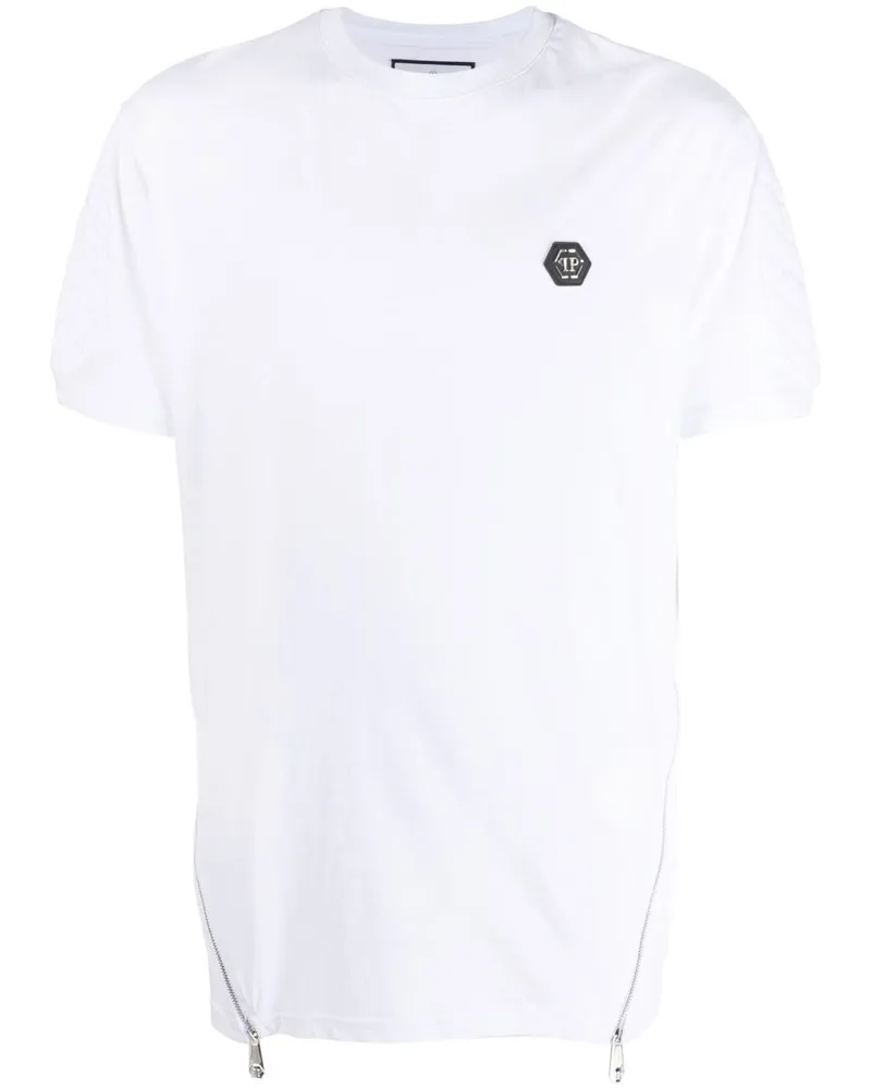 Philipp Plein T-Shirt mit Reißverschluss - Weiß Weiß