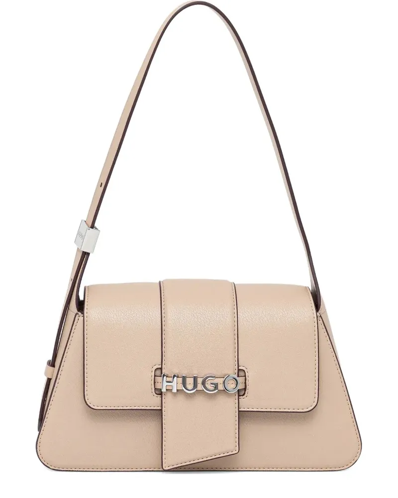 HUGO BOSS Schultertasche mit Logo - Nude Nude