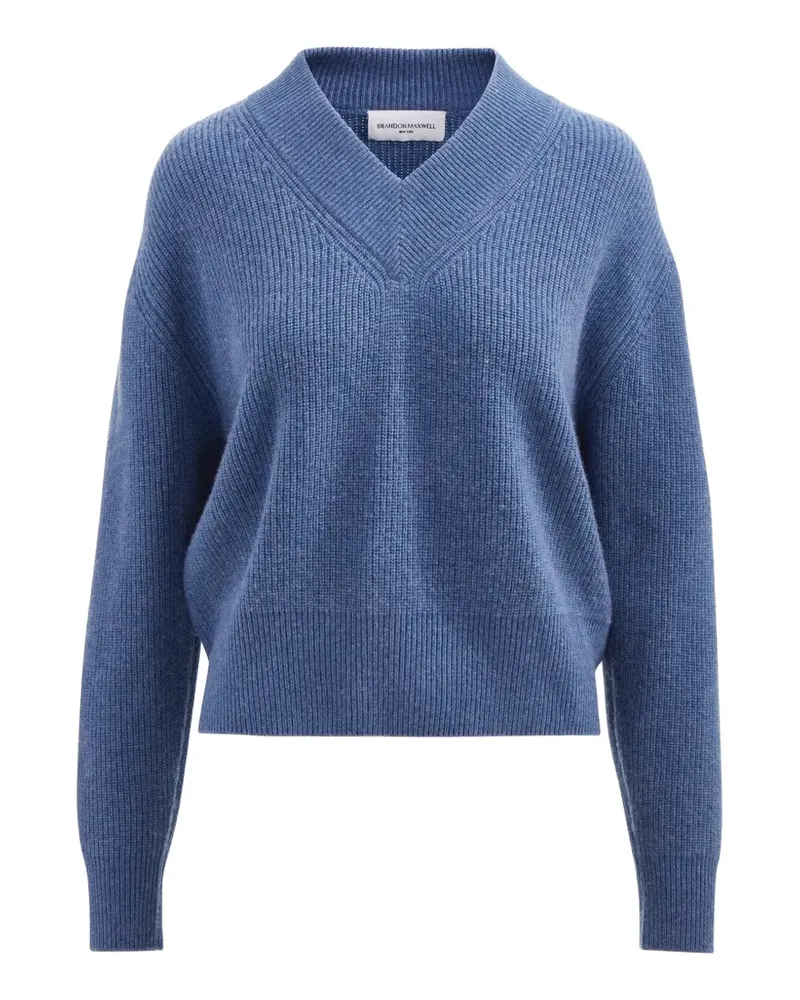 Brandon Maxwell Gerippter Maris Pullover - Blau Blau