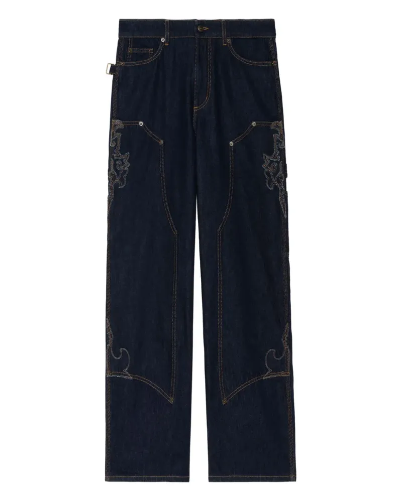 Zadig & Voltaire Wide-Leg-Jeans mit Stickerei - Blau Blau