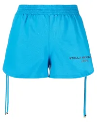 Stella McCartney Shorts mit Kordelzug Blau