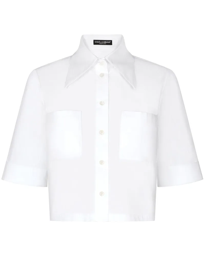Dolce & Gabbana Cropped-Hemd aus Baumwolle - Weiß Weiß