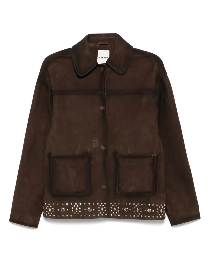 Sandro Jacke aus Wildleder - Braun Braun