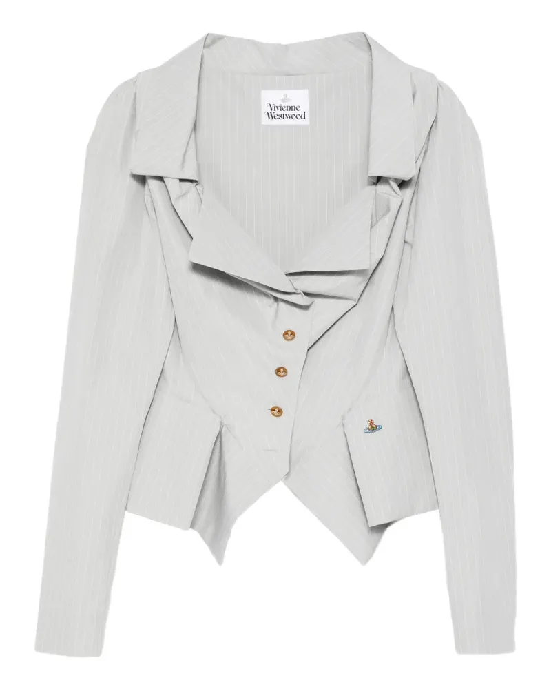 Vivienne Westwood pinstripe button blazer - Grau Grau