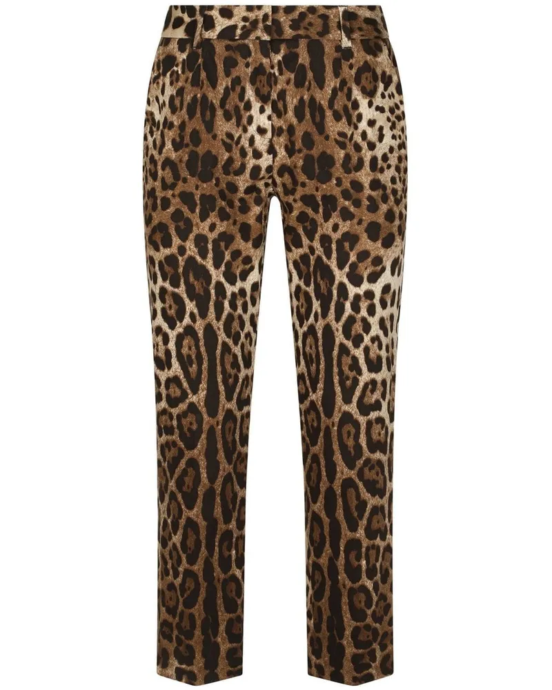 Dolce & Gabbana Hose mit Leoparden-Print - Braun Braun