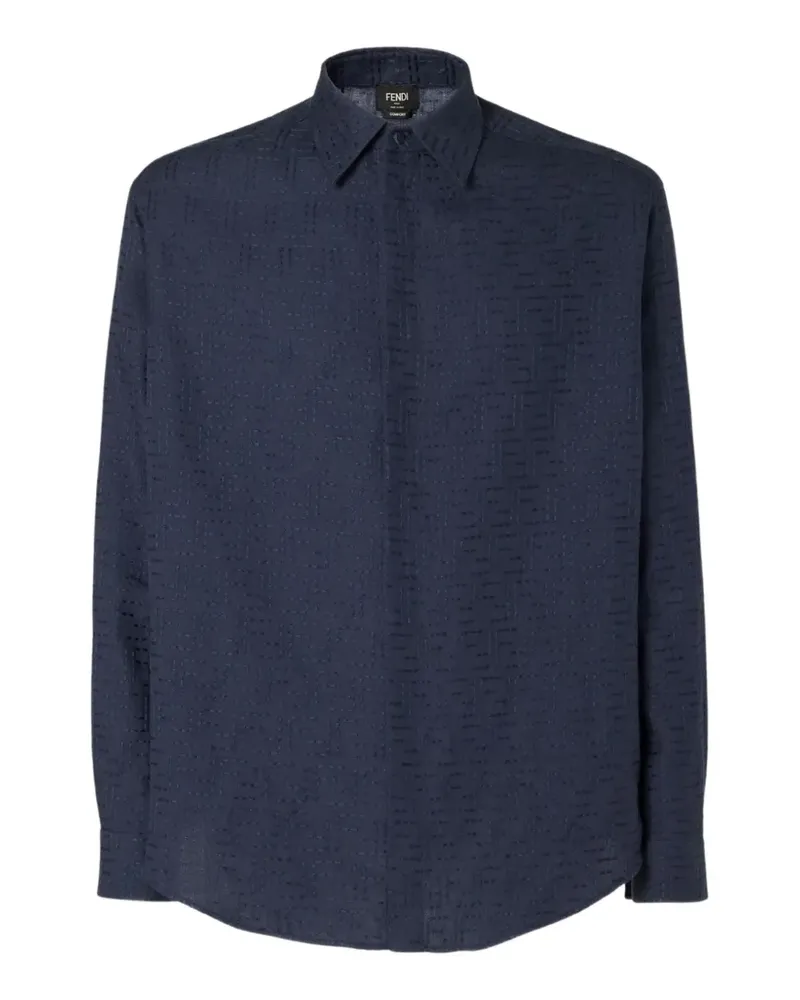 Fendi patterned shirt - Blau Blau