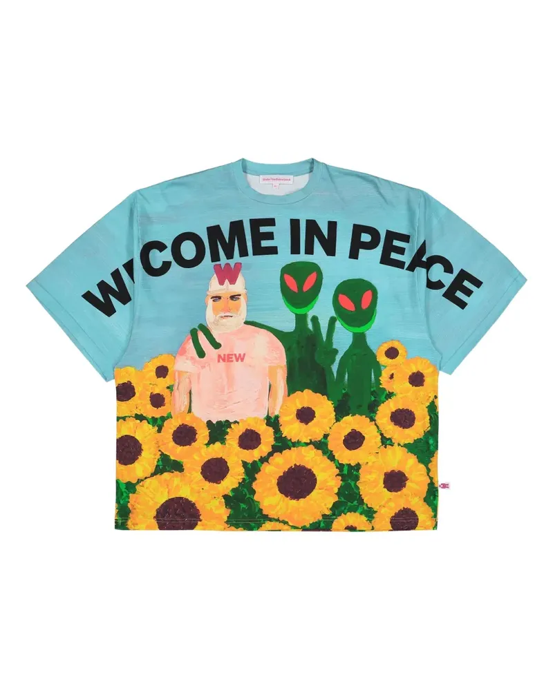 Walter van Beirendonck We Come in Peace T-Shirt - Blau Blau