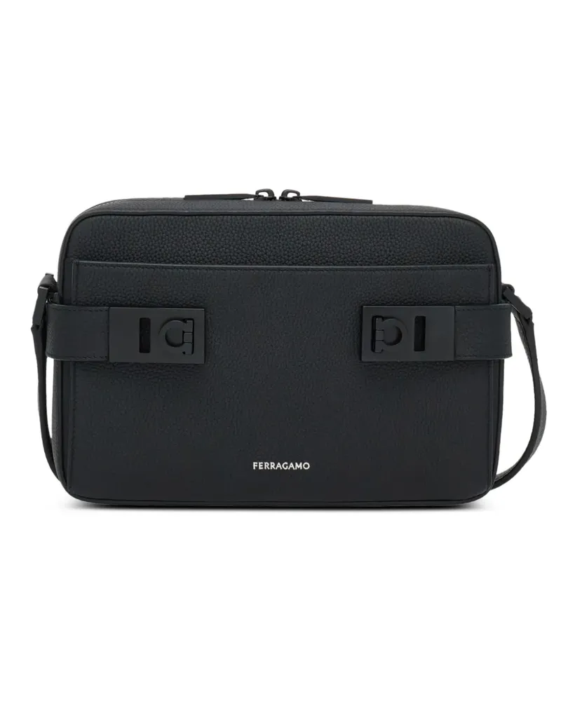 Ferragamo Schultertasche mit Gancini-Schnalle - Schwarz Schwarz