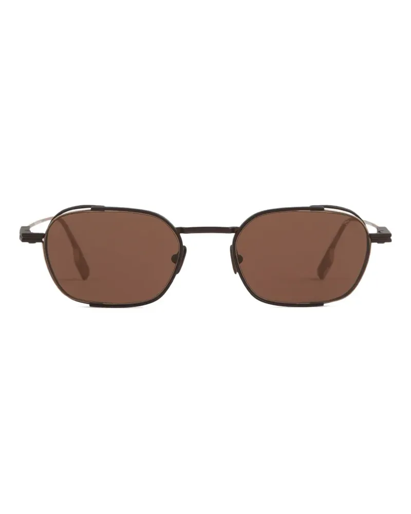 Ermenegildo Zegna oval-frame sunglasses - Schwarz Schwarz