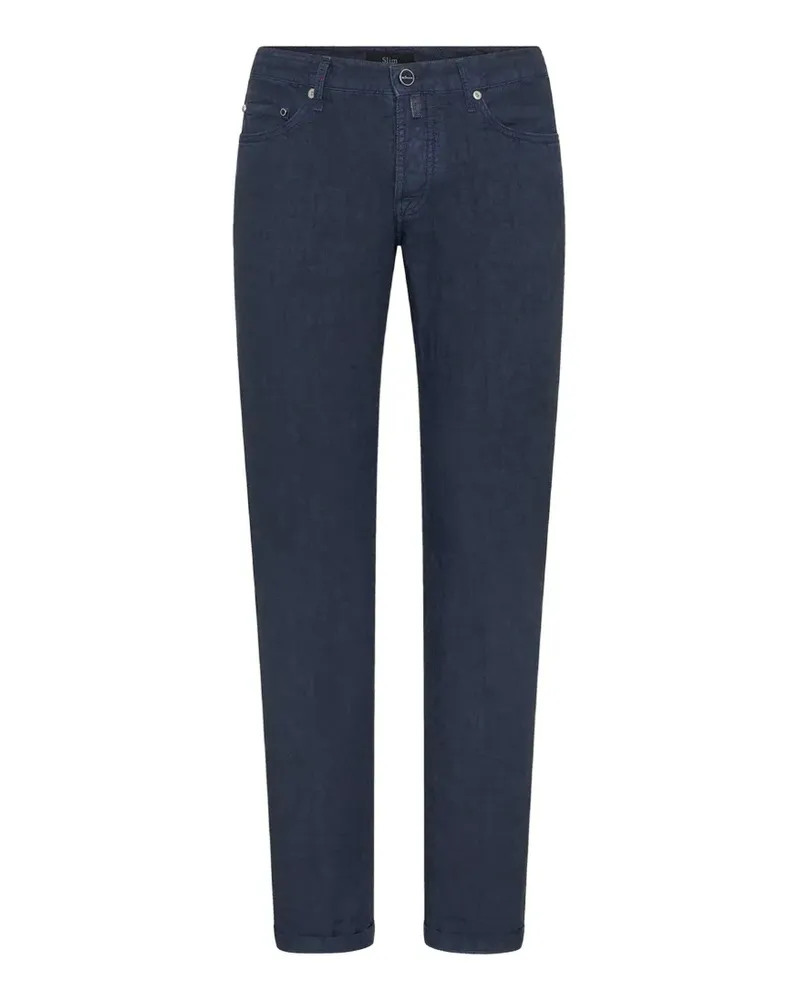 Kiton Five-Pocket-Hose mit Gürtelschlaufe - Blau Blau