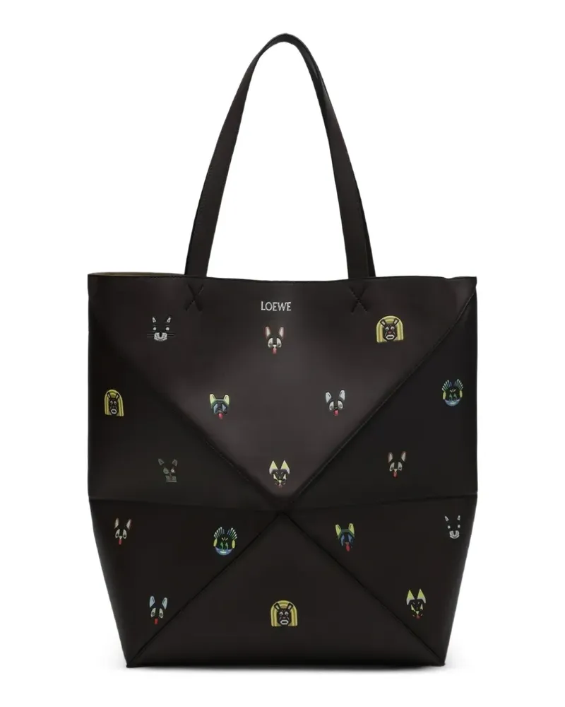 Loewe x Louis Wain XL Puzzle Fold Tote Bag - Braun Braun