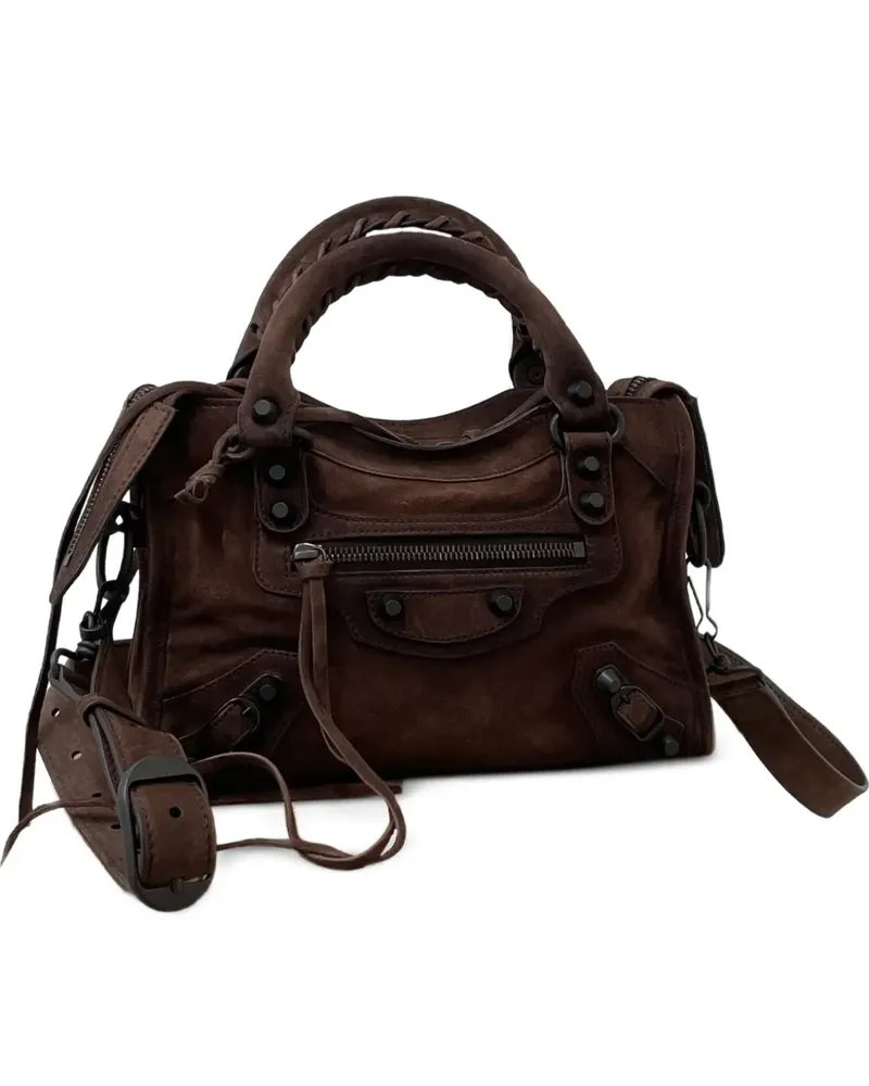 Balenciaga Le City Mini-Knebel aus leichtem Espresso - Braun Braun