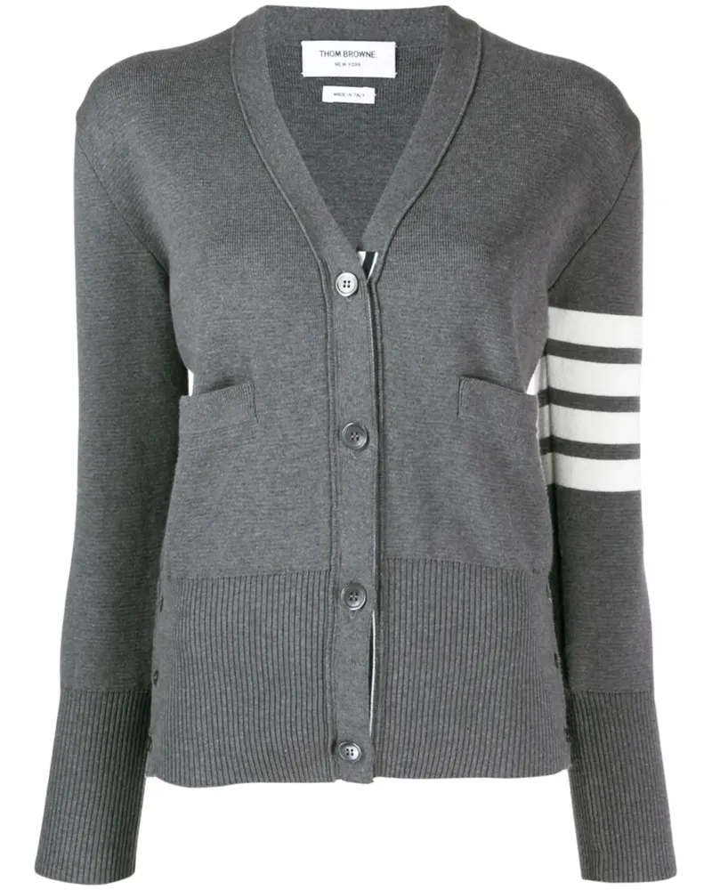 Thom Browne Cardigan mit Streifen - Grau Grau