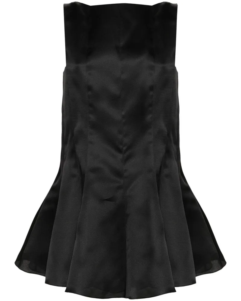 KHAITE Kurzes The Mags Seidenkleid - Schwarz Schwarz