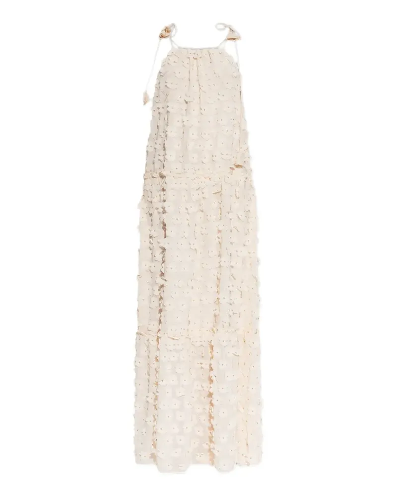 MUNTHE floral-detail maxi dress - Nude Nude