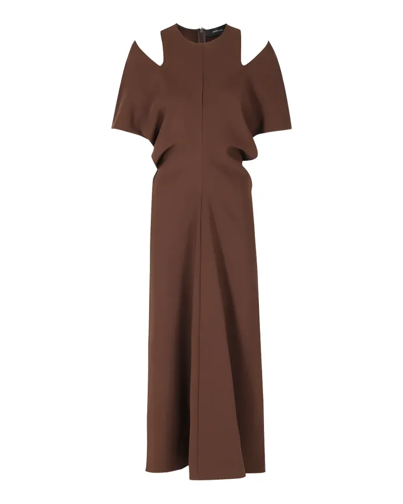 Federica Tosi cold-shoulder flared midi dress - Braun Braun