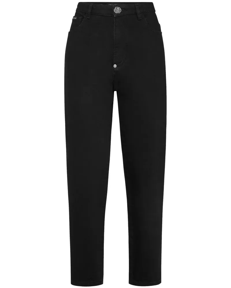 Philipp Plein Jeans mit Logo-Applikation - Schwarz Schwarz