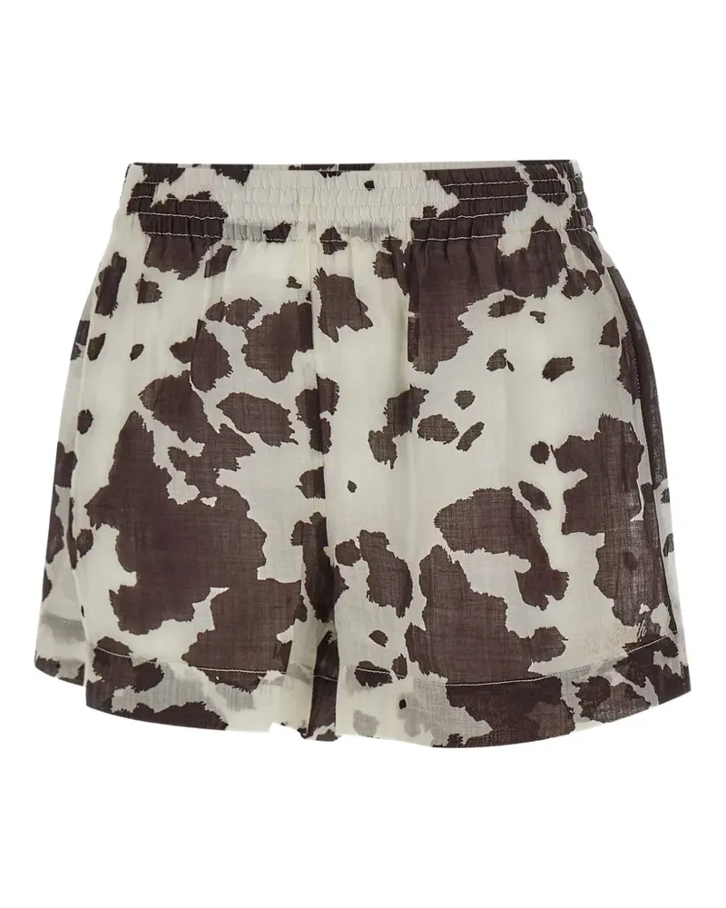 MC2 Saint Barth Meave animal-print shorts - Nude Nude