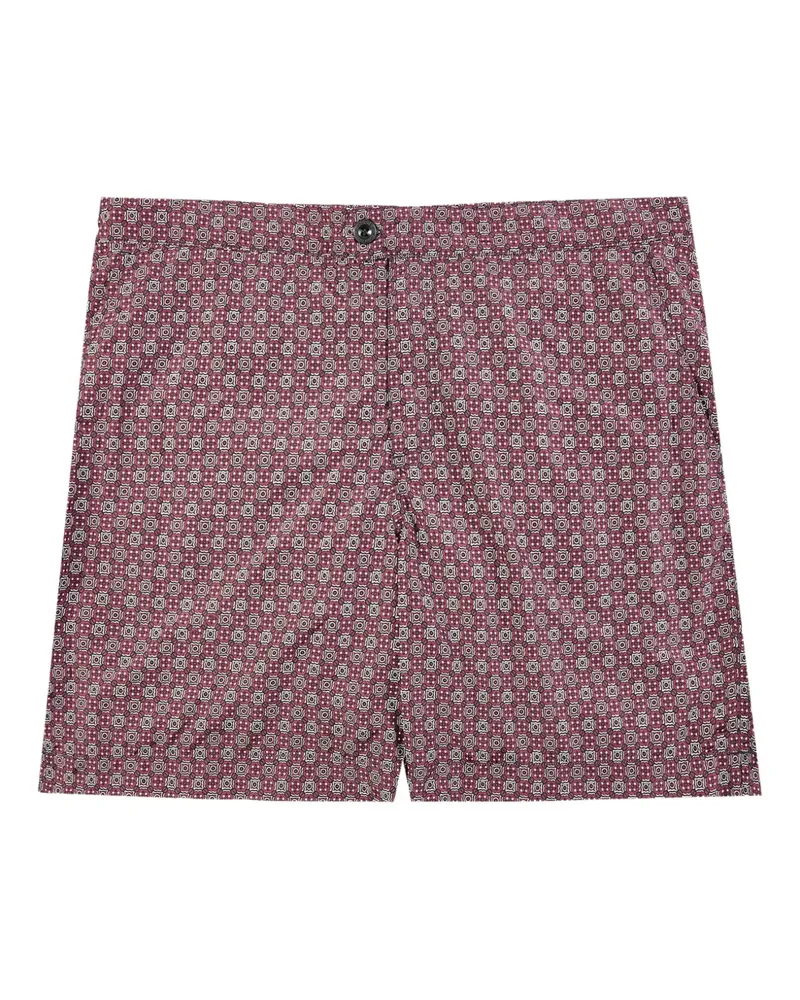 Incotex Badeshorts mit geometrischem Print - Rot Rot