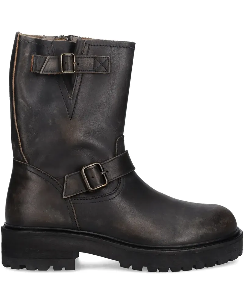 AllSaints Tait buckle-strap boots - Braun Braun