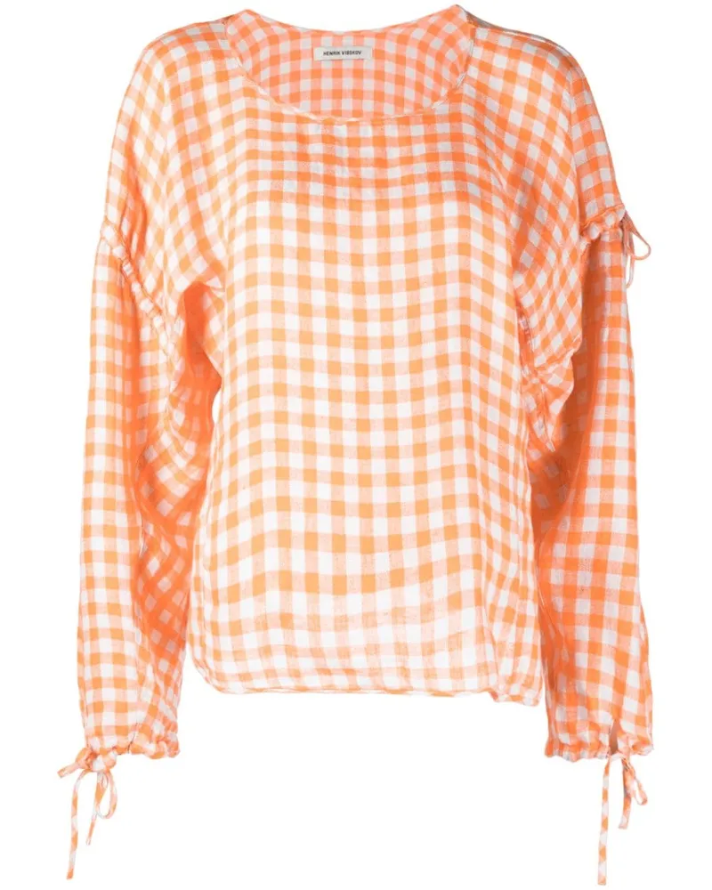 Henrik Vibskov Karierte Bluse - Orange Orange
