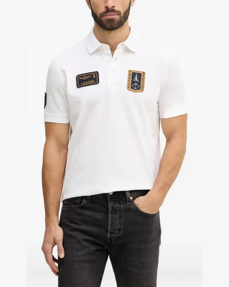 Aeronautica Militare Frecce Tricolori patch-appliqué polo shirt - Weiß Weiß