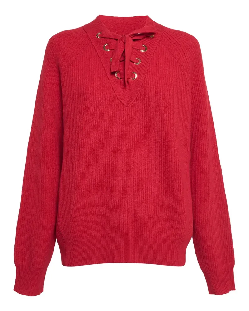 Zadig & Voltaire Gerippter Pullover mit Schnürung - Rot Rot