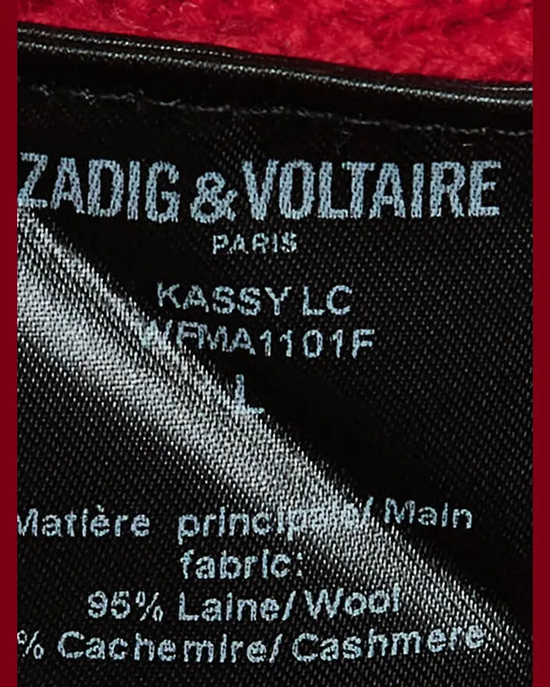 Zadig & Voltaire Gerippter Pullover mit Schnürung - Rot Rot