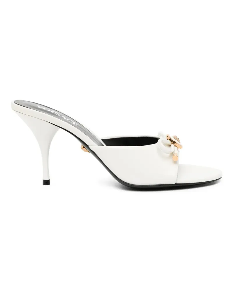 Versace Sandalen mit Blumendetail - Weiß Weiß