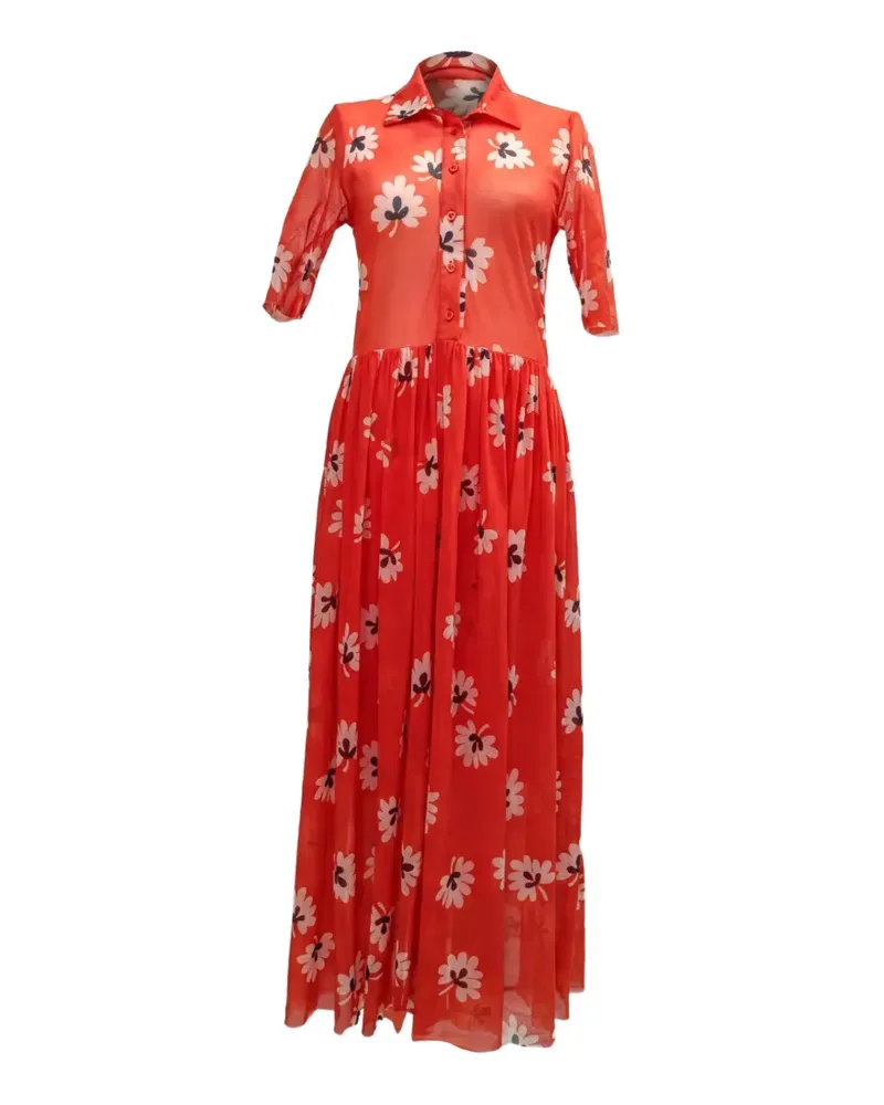 Ganni Tilden floral-print maxi dress - Rot Rot