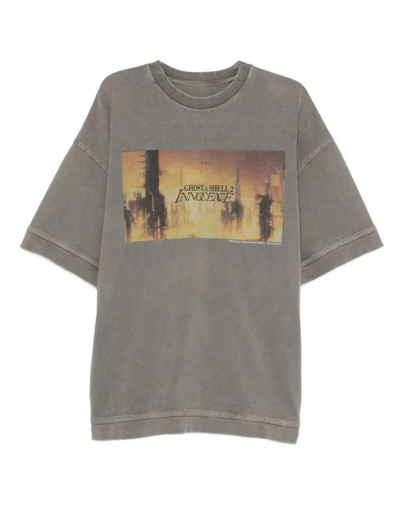 JUUN.J T-Shirt mit grafischem Print - Grau Grau