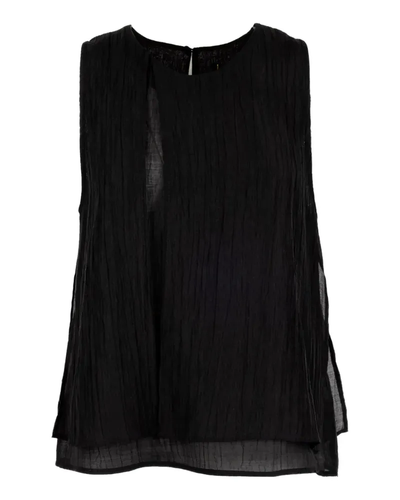 Seventy crinkled-finish layered top - Weiß Weiß