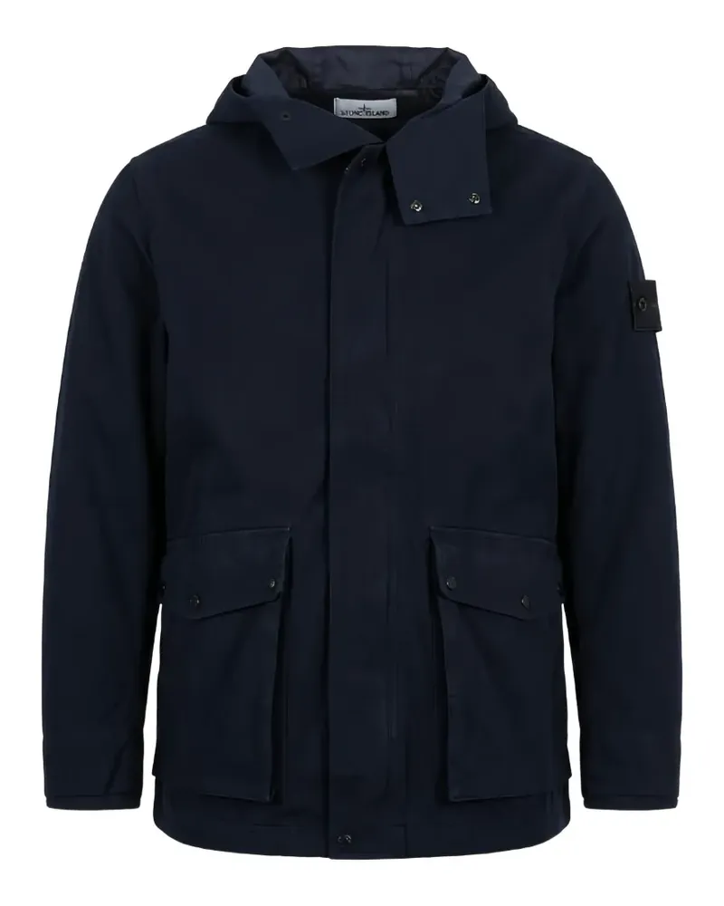 Stone Island Kapuzenmantel mit Taschen - Blau Blau